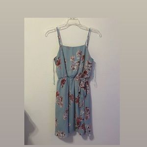 blue floral dress